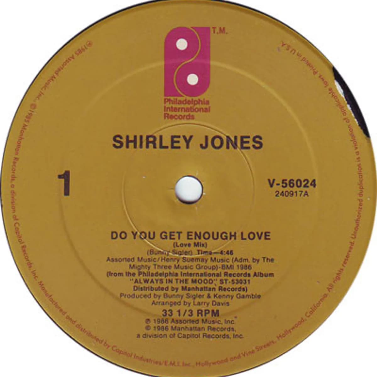 Shirley Jones – Do You Get Enough Love