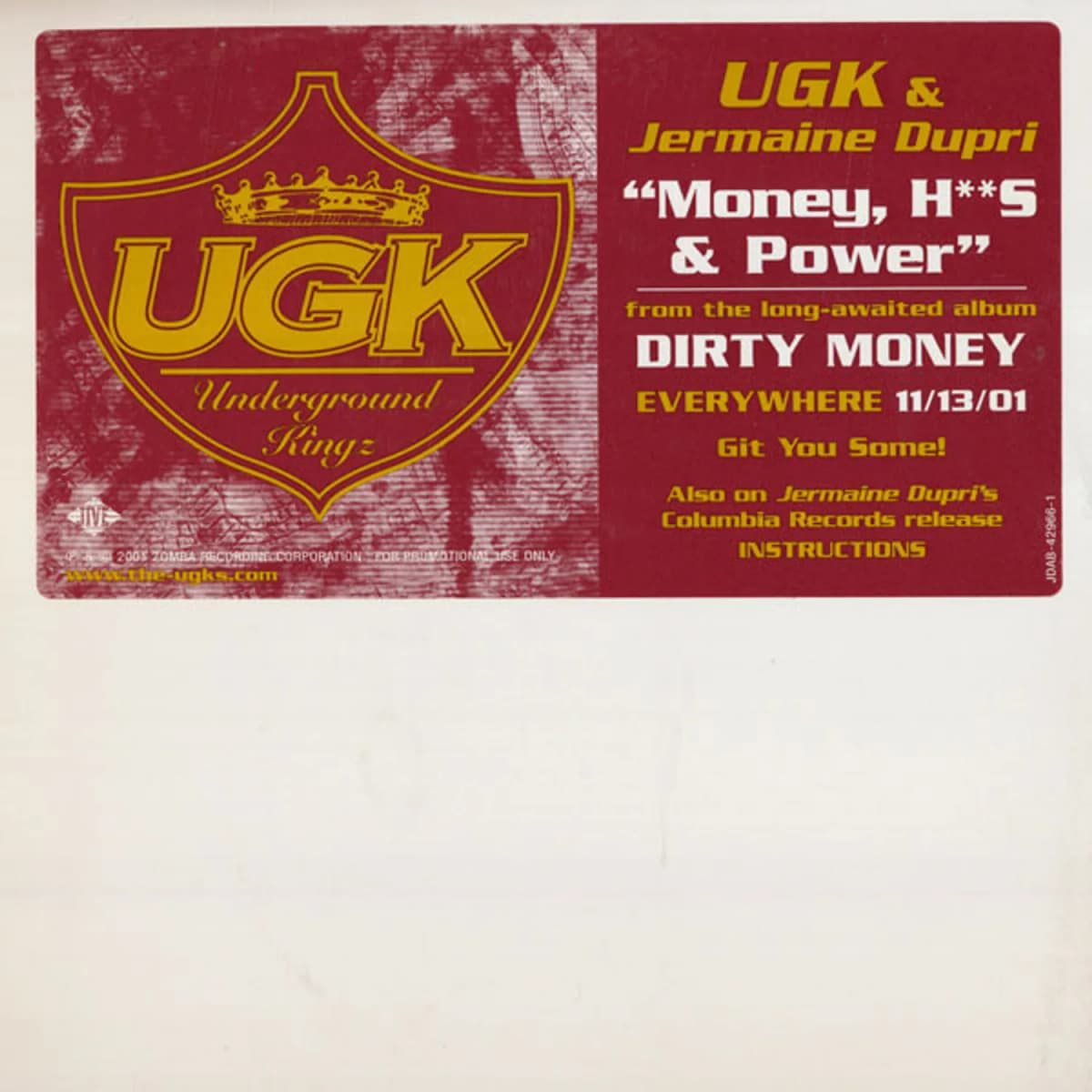UGK, Jermaine Dupri – Money, H**s & Power