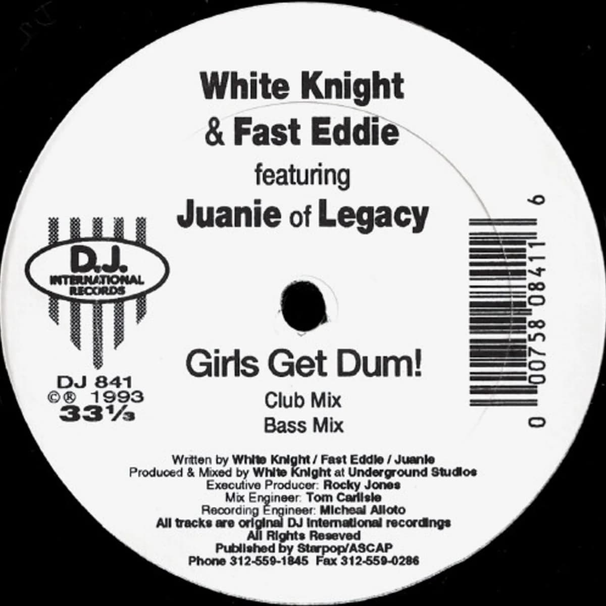 White Knight, "Fast" Eddie Smith, Juanie – Girls Get Dum!