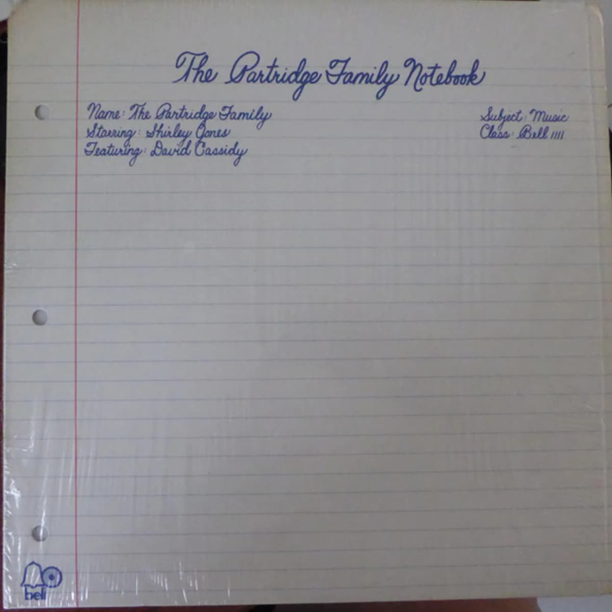 The Partridge Family, Shirley Jones, David Cassidy – The Partridge Family Notebook