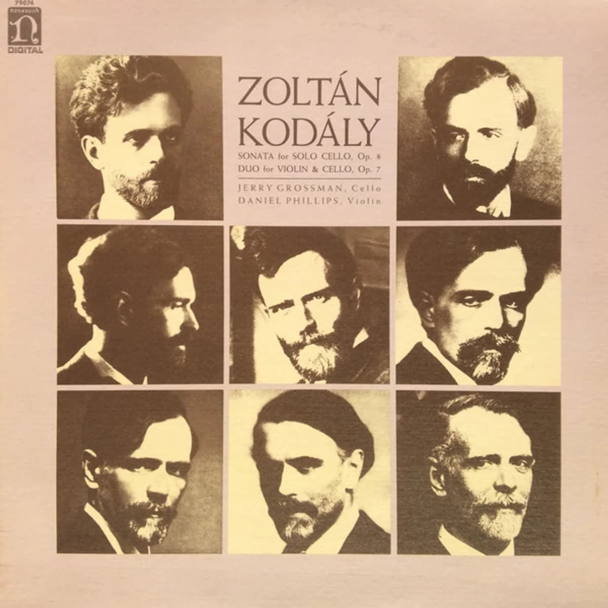 Zoltán Kodály, Jerry Grossman, Daniel Phillips – Sonata For Solo Cello, Op. 8 / Duo For Violin & Cello, Op. 7
